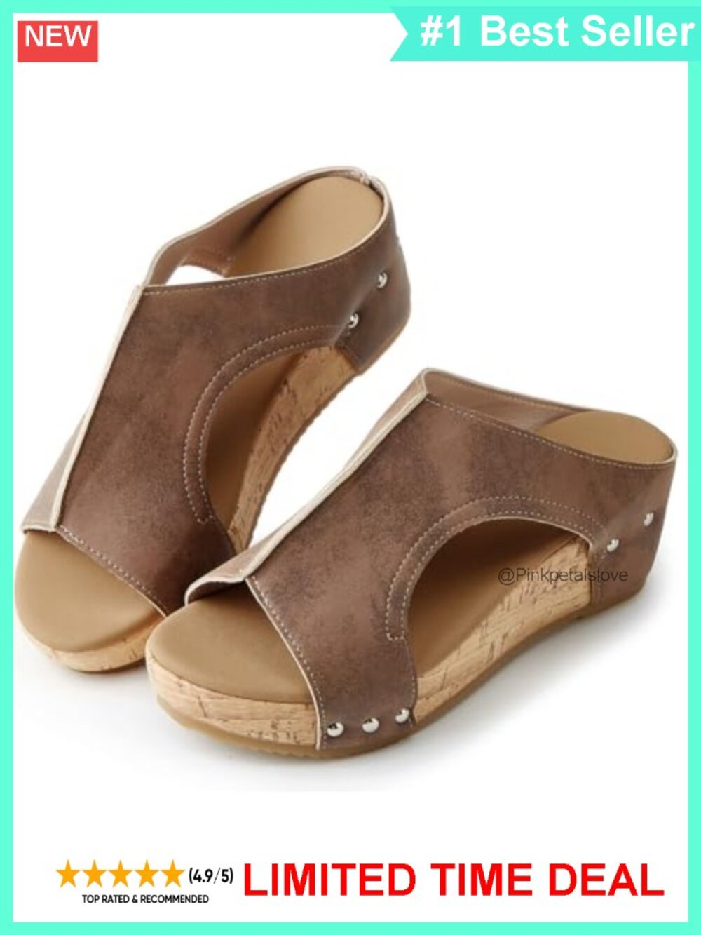 Wedge Sandals Thick Sole Non-Slip Orthotic Platform Slides Open Toe